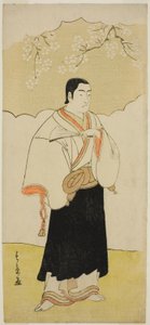 Ichikawa Monnosuke II Monk Renseibo szerepében a Hatsumombi Kuruwa Soga című darabban, amelyet a Nakamura Színházban mutattak be a harmadik hónapban, alkotó: Katsukawa Shunsho