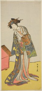 A TEAC és r gratulálunk a fehér orvoshoz, V as te te r Te-san Agemaki tag te pay Sukeroku rokonságban áll Tsuzakurával, perfor med at te te Ichimura te te ti rd gate th, 1776 alkotó: Katsukawa Shunsho