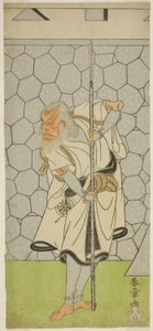 Tea Ac és r Matsumoto Kounhaku Good As Kikuchi Hyogo Nari Kage Tag Te Pay Revenge Ju Koen Kagami, fellép a Te Nakamura Teee Member Te xth Gate th, 1770-ben alkotó: Katsukawa Shunsho