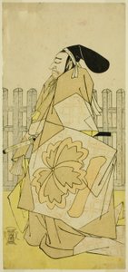 Nakayama Kojuro VI színész Ko no Moronao szerepében a Kanadehon Chushingura című darabban, amelyet a Nakamura Színházban mutattak be az ötödik hónapban, alkotó: Katsukawa Shunsho