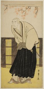 Otani Hiroji III színész Izayoibo szerzetes szerepében a Keisei Katabira ga Tsuji című darabban, amelyet az Ichimura Színházban mutattak be a hetedik hónapban, 1783 alkotó: Katsukawa Shunsho