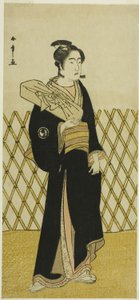 A színész, Sawamura Sojuro III, mint a fodrász Jirokichi a Shida Choja-bashira színdarabban, a Nakamura Színházban a nyolcadik hónapban, 1781 alkotó: Katsukawa Shunsho