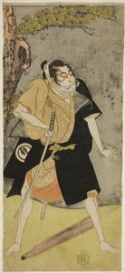 A színész Sawamura Sojuro II, mint betyár alkotó: Katsukawa Shunsho