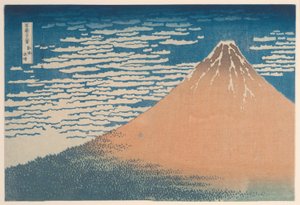 Enyhe szellő egy szép napon (Gaifu kaisei), a "Harminchat kilátás a Fudzsi-hegyre (Fugaku sanjurokkei)" sorozatból alkotó: Katsushika Hokusai