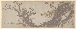 Virágzó ősi szilvafa alkotó: Katsushika Hokusai