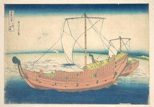 A Kazusa partjainál (Kazusa no kairo), a „A Fuji-hegy harminchat látképe” (Fugaku sanjūrokkei) című sorozatból alkotó: Katsushika Hokusai