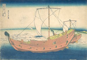 Tengeren Kazusa mellett Kazusa no kairo, a Harminchat kilátás a Fuji-hegyre... sorozatból, kb. 1830-32. alkotó: Katsushika Hokusai