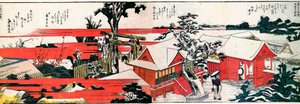 A Sumida folyó partján. alkotó: Katsushika Hokusai