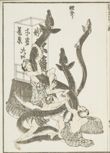 Nagy angolnák alkotó: Katsushika Hokusai
