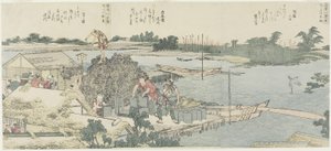 Daru és fenyőmező Shirahigénél, Taya Hashibánál, 1775-1849 alkotó: Katsushika Hokusai