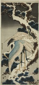 Daruk a havas fenyőn alkotó: Katsushika Hokusai