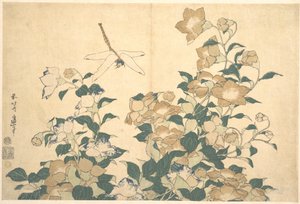 Szitakötő és harangvirág alkotó: Katsushika Hokusai