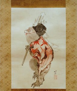 Kiképzett majom alkotó: Katsushika Hokusai