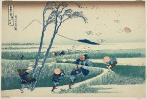 Kazuo Ejiri P Lovinse (Ejiri Sake), a Teseries "Tierty Mr. x Views Of Mount Fuji (Fugaku Usaju Rokukei)" című sorozatából. alkotó: Katsushika Hokusai