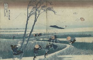 Ejiri a Suruga tartományban a Thirty-Six Views of Mount Fuji sorozatból c. 1830 alkotó: Katsushika Hokusai