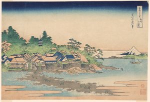 Enoshima orvosa, Sagami P Rovinse (durva sake Enoshima), a te sorozatból: `` Mr. Tyrty x Fuji hegy megtekintése (Fugaku Usaju Rokukatsu) alkotó: Katsushika Hokusai