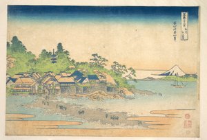 Enoshima a Sagami tartományban (Sōshū Enoshima), a „A Fuji-hegy harminchat látképe” (Fugaku sanjūrokkei) című sorozatból alkotó: Katsushika Hokusai