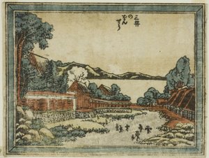 Esti harang a Mii-nél (Mii no bansho), a Nyolc nézet Omiról rézkarc stílusban (Doban Omi hakkei) című sorozatból alkotó: Katsushika Hokusai