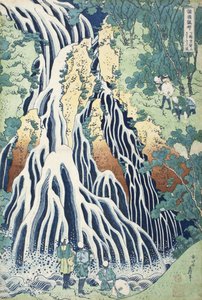 A Kirifuri-vízesés a Kurokami-hegyen, Shimotsuke tartományban alkotó: Katsushika Hokusai