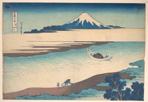 Fuji – A Tama-folyó, Musashi tartomány, a „A Fuji-hegy harminchat látképe” (Fugaku sanjūrokkei) című sorozatból alkotó: Katsushika Hokusai