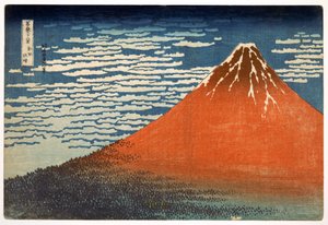 Fuji; Hegyek tiszta időben; 1831; a 