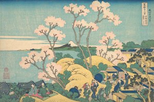 Fuji f rom Gote Nyama hang Te Urban fokozat Shinagawa Városi fokozat Shinagawa Gote Nyama nem j. .. .. , szúnyog. 1830-32. alkotó: Katsushika Hokusai