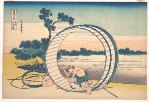 Fujimigahara az Owari tartományban (Bishū Fujimigahara), a „A Fuji-hegy harminchat látképe” (Fugaku sanjūrokkei) című sorozatból alkotó: Katsushika Hokusai
