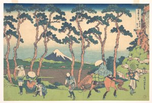 Hodogaya a Tōkaidō mentén (Tōkaidō Hodogaya), a „A Fuji-hegy harminchat látképe” (Fugaku sanjūrokkei) című sorozatból alkotó: Katsushika Hokusai