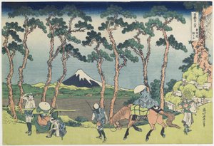 Hodogaya a To_kaido_ úton, 1831-1834 alkotó: Katsushika Hokusai