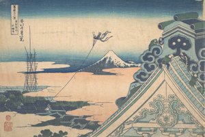 Honganji Asakusában, Edo Toto Asakusa Honganji, a Thirty-six View... sorozatból, kb. 1830-32. alkotó: Katsushika Hokusai