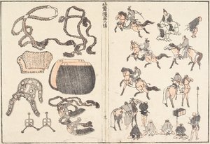 Lovasok és hámok alkotó: Katsushika Hokusai