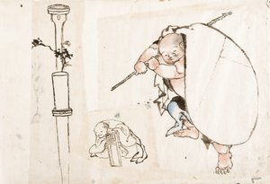 Hotei, 19. század első negyede... alkotó: Katsushika Hokusai