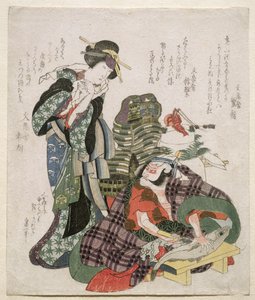 Ichikawa Dan Juro Plan d Ichikawa Gate Átlátszó s Ja Drama Plan d Celebration Kume Saburo, 1824 alkotó: Katsushika Hokusai