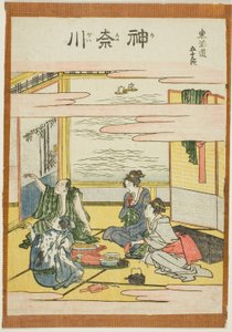 Kanagawa, "A Tokaido ötvenhárom állomása (Tokaido gojusan tsugi)" sorozatból alkotó: Katsushika Hokusai