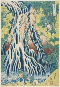Kirifuri vízesés (Kirifuri no taki), a Különböző tartományok vízesései (Shokoku taki meguri) sorozatból. alkotó: Katsushika Hokusai