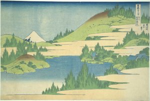 Hakone-tó Segami tartományban, a Harminchat kilátás a Fuji-hegyre sorozatból alkotó: Katsushika Hokusai