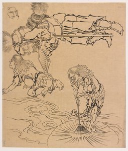 Legendás lények, 18. század vége-19. század eleje. alkotó: Katsushika Hokusai