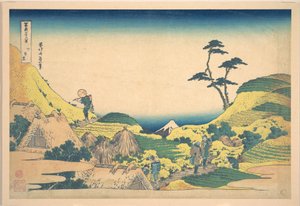 Alsó Meguro (Shimo Meguro), a „A Fuji-hegy harminchat látképe” (Fugaku sanjūrokkei) című sorozatból alkotó: Katsushika Hokusai