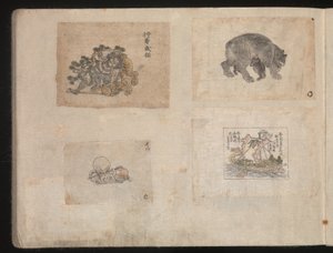 Miniatűr rajzok kézművesek számára alkotó: Katsushika Hokusai