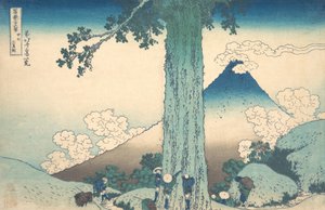 Mishima-hágó Kai tartományban Koshu Mishima goe, a Thirty-six Views ... sorozatból, kb. 1830-32. alkotó: Katsushika Hokusai