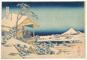 Hó utáni reggel Koishikawában, Edóban (Koishikawa yuki no ashita), a „A Fuji-hegy harminchat látképe” (Fugaku sanjūrokkei) című sorozatból alkotó: Katsushika Hokusai