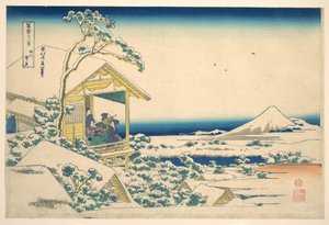 Hó utáni reggel Koishikawában, Edóban (Koishikawa yuki no ashita), a „A Fuji-hegy harminchat látképe” (Fugaku sanjūrokkei) című sorozatból alkotó: Katsushika Hokusai