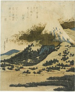 A Fuji-hegy a hakonei Ashi-tótól alkotó: Katsushika Hokusai