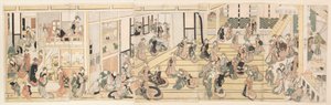 Újév az Ōgiya bordélyházban, Yoshiwara alkotó: Katsushika Hokusai