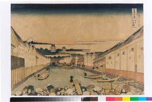 Nihonbashi híd Edóban alkotó: Katsushika Hokusai
