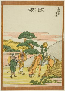 Nissaka, a "Tokaido ötvenhárom állomása (Tokaido gojusan tsugi)" sorozatból alkotó: Katsushika Hokusai