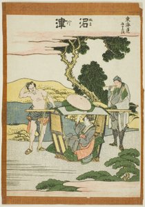 Numatsu, a "Tokaido ötvenhárom állomása (Tokaido gojusan tsugi)" sorozatból alkotó: Katsushika Hokusai