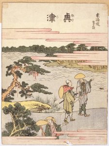 Okitsu (színes fatömb nyomat) alkotó: Katsushika Hokusai