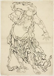 Az egyik Nio (A Guardian), 1815-1849 körül (tinta papíron) alkotó: Katsushika Hokusai