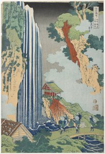 Ono-vízesés a Kiso úton, c. 1833 alkotó: Katsushika Hokusai